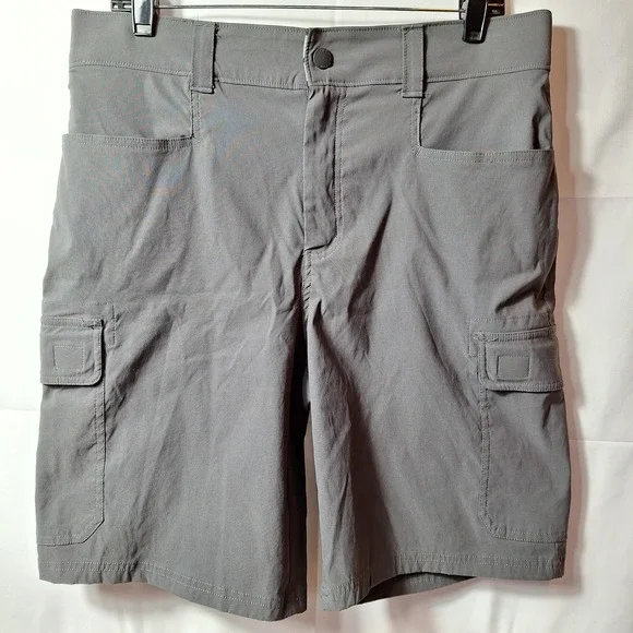 ORVIS Lightweight Tech Cargo Short Sz 32 (34) Gray Stretch Performance Hiking - Picture 2 of 7